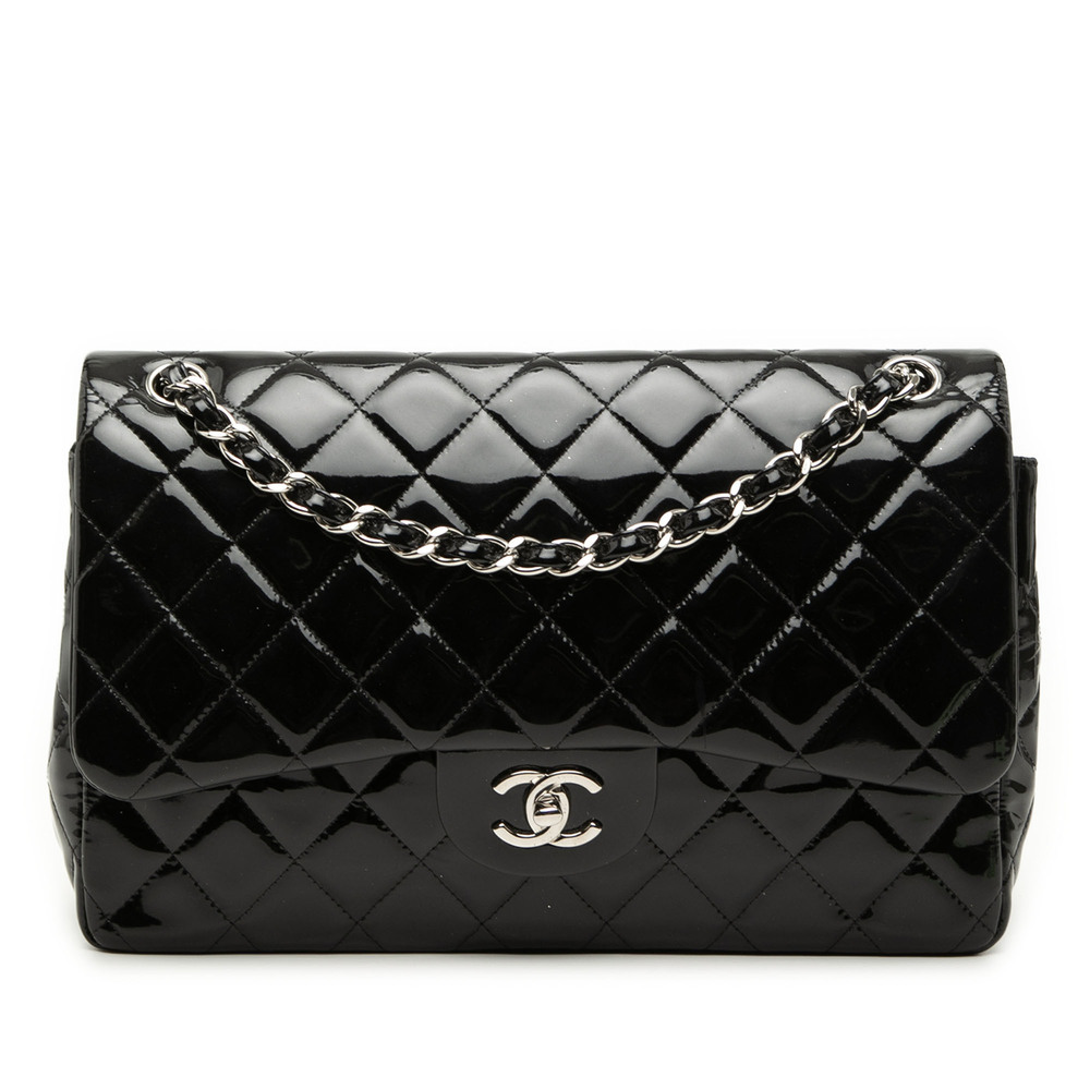 Pre-Loved Chanel Jumbo Classic Patent Double Flap